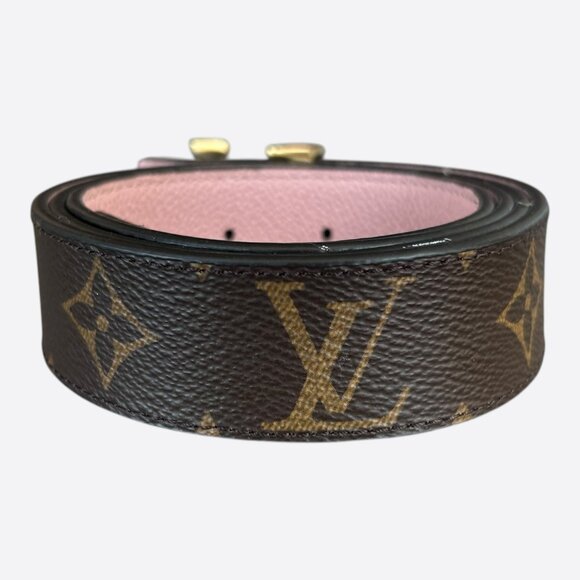 Louis Vuitton Brown & Pink Monogram Women's ReversiblBelt - Picture 2 of 3